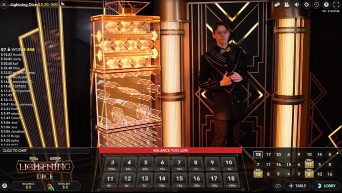 Casino live dice game