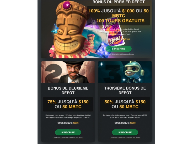 golden star casino bonus