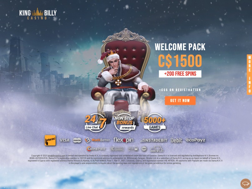Aperçu de l'offre de bienvenue King Billy Casino